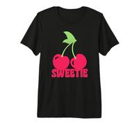 Trendy Apparel Sweetie Two Cherries On A STEM Illustration Maglietta Premium