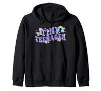 Trendy Apparel Tiny Teenager Cute Flower Butterfly & Rainbow Felpa con Cappuccio
