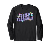 Trendy Apparel Tiny Teenager Cute Flower Butterfly & Rainbow Maglia a Manica