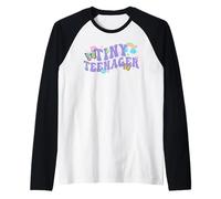 Trendy Apparel Tiny Teenager Cute Flower Butterfly & Rainbow Maglia con Maniche Raglan