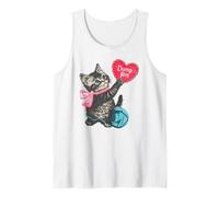 Trendy Apparel Valentine's Day Dump Him Cute Kitten with Bow Canotta