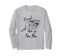 Trendy Apparel Valentine's Day Feral for You Rose & Raccoon Maglia a Manica