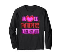 Trendy Apparel Valentine's Day I Heart My Vampire Girlfriend Maglia a Manica