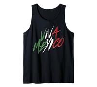Trendy Apparel Viva Mexico Colores Bandera Red White Green Canotta