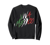 Trendy Apparel Viva Mexico Colores Bandera Red White Green Felpa