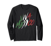 Trendy Apparel Viva Mexico Colores Bandera Red White Green Maglia a Manica