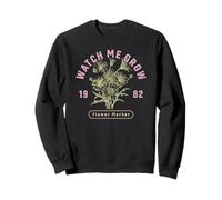 Trendy Apparel Watch Me Grow 1982 Flower Market Distressed Felpa