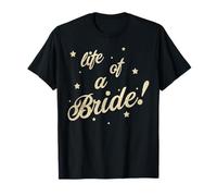 Trendy Apparel Wedding Life of A Bride! Star Studded Logo Maglietta