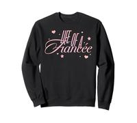 Trendy Apparel Wedding Life of A Fiancée Distressed Logo Felpa