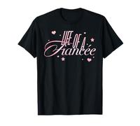 Trendy Apparel Wedding Life of A Fiancée Hearts & Stars Logo Maglietta