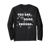 Trendy Apparel You Are Good Enough Shining Flowers & Hearts Maglia a Manica