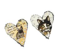 Trendy Asimmetrico Orecchio Accessori Whimsical Gatti Cane Cuore Metallo Gioielli In Lega Texture Adatto Per Le Donne Giovani Animali Doodles Orecchini