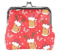 Trendy Beer Red - Portamonete da donna in pelle con fibbia di bloccaggio, classico, Trendy Beer Red, Classico