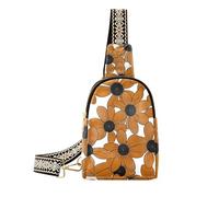 trendy Black-eyed Susan Simple Line Art Valentinesnes Coffee body fanny pack carino marsupio marsupio per zaino da giorno