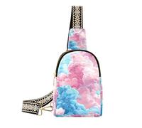 Trendy Blush e Blue Clouds Like Cotton Candy. borsa a tracolla da viaggio antifurto crossover borse per le donne per il viaggio, arrossire e nuvole blu come zucchero filato., 1 size