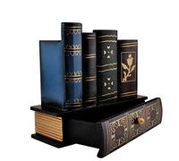 Trendy Boy Portapenne da Tavolo con Cassetto Organizzatore da Scrivania in Legno Portapenne a Forma di Libro Finto per la Casa Ufficio Biblioteca di Studio (116)