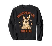 Trendy Bruh 67 Easter Bunny Rabbit Six Seven 6 7 Ragazze Ragazzi Felpa
