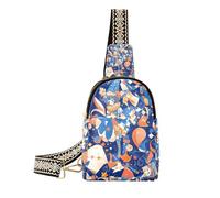 Trendy Cartoon Cute Circus Colorful Clown piccola borsa a tracolla antifurto borsa a tracolla per gli uomini per l'escursionismo, Cartone animato carino circo colorato clown, 1 size
