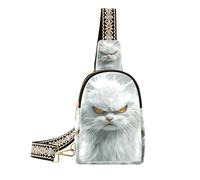 trendy Cartoon Divertente Angora Turca Gatti Rabbia grandi fanny pack multiuso fanny pack borsa a tracolla per il giorno pack, cartone animato divertente Angora turco gatti rabbia, 1 size