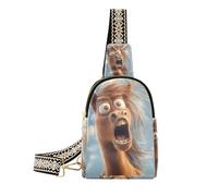 trendy Cartoon Funny Horse Fear womens fanny pack leggero donna crossbody fanny pack per giorno pack, cartone animato, divertente, cavallo, paura, 1 size