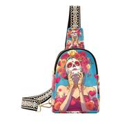 trendy Cartoon Of Dead Zombie Sposa borsa per gli uomini robusto crossbody fanny pack petto per giorno pack, cartone animato, di, morto, zombie sposa, 1 size