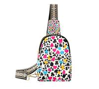 Trendy Cheetah Skin Print Texas Hold'em borsa a tracolla multiuso nero marsupio per zaino da giorno, Stampa pelle di ghepardo Texas hold'em, 1 size