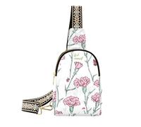 Trendy Chic Carnation White Peach Semplice piccolo marsupio impermeabile zaino borsa per le donne per il pacchetto di giorno, chic Garofano bianco pesca semplice