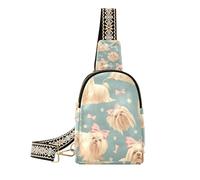 Trendy Cute Retro Rustic Dogs bag fanny pack cuoio sopra la borsa a tracolla per l'escursionismo, carino retrò rustico cani, 1 size