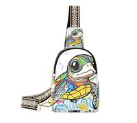 Trendy Cute Sea Turtle fanny pack pannolino borse da viaggio multiuso per le donne per l'escursionismo, Tartaruga marina carina, 1 size