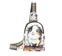 trendy dolce porcellino d'India Artistico Graffiti borsa a tracolla carino piccole borse per le donne per il viaggio, Graffiti artistici per porcellini d'India, 1 size