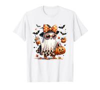 Trendy Ghost Halloween Carino Spooky Zucca Latte out Maglietta