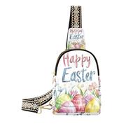 Trendy Happy Easter Bunny Acquerello Uova piccolo fanny pack carino fanny pack borsa per pannolini per il viaggio, Happy Easter Bunny Acquerello Uova, 1 size