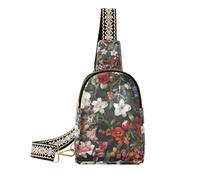 Trendy Kingdom Of Flowers borsa a tracolla impermeabile cross body fanny pack per escursionismo, Regno dei Fiori, 1 size