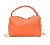 Trendy Mini Shoulder Bag, Fashion Women Artificial Leather Solid Color Zipper Phone Messenger(Orange)