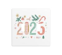 Trendy Modern Christmas Number 2026 - Placca per luce a doppia banda, decorazione da parete, dimensioni standard, 11,4 x 11,4 cm