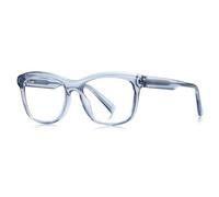 Trendy occhiali quadrati per donne uomini TR90 moda occhiali montatura trasparente lente, blu con trasparente