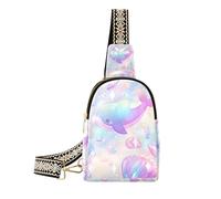 Trendy Pastel Colorful Sea Animal Dreamy borse per le donne robusta borsa a tracolla in pelle per il pacchetto di giorno, pastello colorato animale marino sognante, 1 size