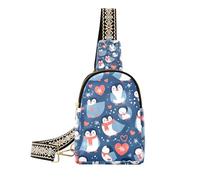 Trendy Penguin Winter Style San Valentino grande fanny pack robusto crossbody marsupio per escursioni, pinguino, inverno, stile, San Valentino, 1 size