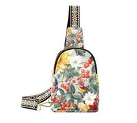 Trendy Pittura A Olio Senso Retro Fiore Gelso in pelle fanny pack moda nero crossbody fanny pack per il giorno pack, Pittura a olio senso retrò fiore gelso, 1 size