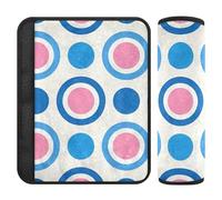 Trendy Polka Dot Peach Blue 2 pz auto Seat Strap Covers, Stop cintura di sicurezza taglio nel collo, accessori auto cinture di sicurezza per camion maggior parte delle auto berline 25,4 x 19,6 cm