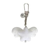 Trendy - Portachiavi a forma di stella con ali d'angelo, morbido al tatto, perfetto per dare fascino a teenager, dolce peluche