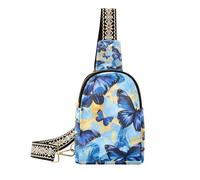 Trendy Psychedelic Blue Butterfly escursionismo fanny pack antifurto borse del corpo per le donne per il pacchetto di giorno, Farfalla Blu Psichedelica, 1 size