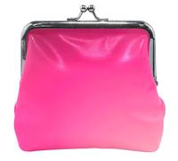 Trendy Red Ombre Donne Carino Coin Purse Cuoio Bacio Blocco Fibbia Moneta Cambia Portafoglio, Ombre rosse alla moda, classico