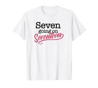Trendy Seven Going On Seventeen Seventeen Seventh Birthday Maglietta