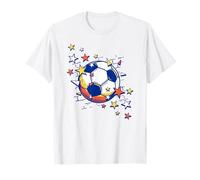 Trendy Soccer Ball From The Stars Retro Chest Logo Maglietta