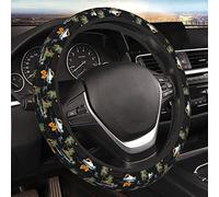 Trendy Summer Beautiful Island Coprivolante Nero Softy Traspirante Antiscivolo Accessori Auto per Donne Girly Decorazione Interni Auto Universale 15 Pollice