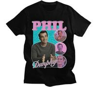 Trendy T-Shirt Phil Dunphy 2022 American TV Shows Harajuku Graphics Print Short Sleeve 100% Cotton hirt Oversize Streetwear Unisex Black Black M