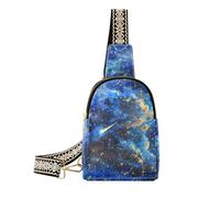 Trendy The Starry Sky A Shooting Star Passing by borsa a tracolla leggero marsupio cross body per escursionismo