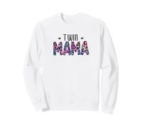 Trendy Twin Mama Cute Leopard Print Design for Mom of Twins Felpa