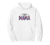 Trendy Twin Mama Cute Leopard Print Design for Mom of Twins Felpa con Cappuccio